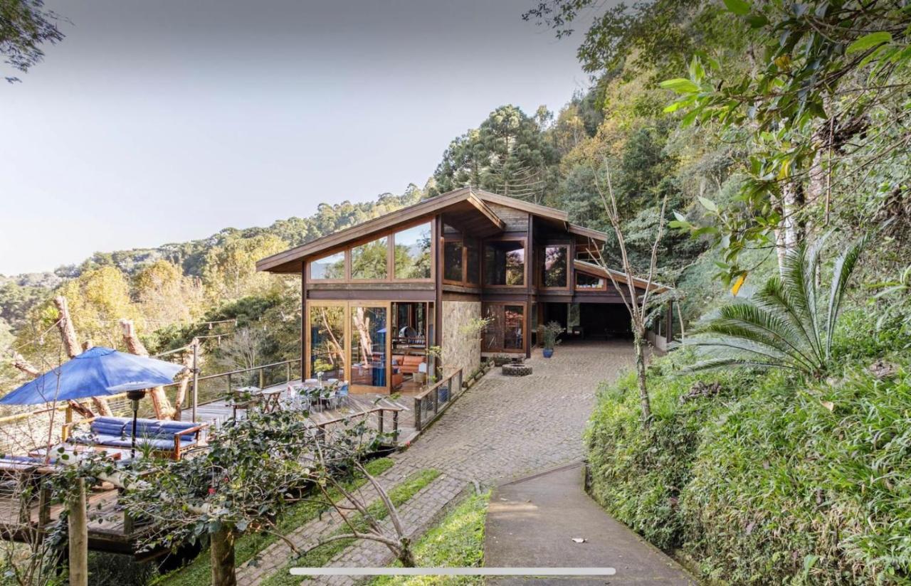Campos do Jordão Casa De Vidro Com Vista Mantiqueira - Com Cafe E Staff 빌라 외부 사진