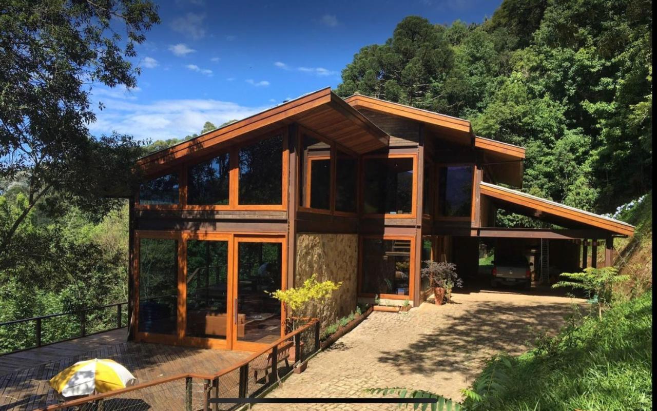 Campos do Jordão Casa De Vidro Com Vista Mantiqueira - Com Cafe E Staff 빌라 외부 사진
